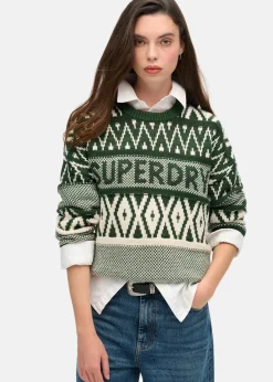 Superdry Branded Pattern Crew Jumper