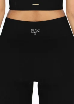 Ellen New York High Waist Rib Seamless Short Tights