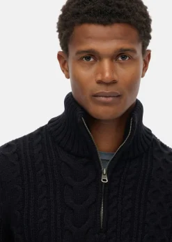 Superdry JACOB CABLE KNIT HALF ZIP