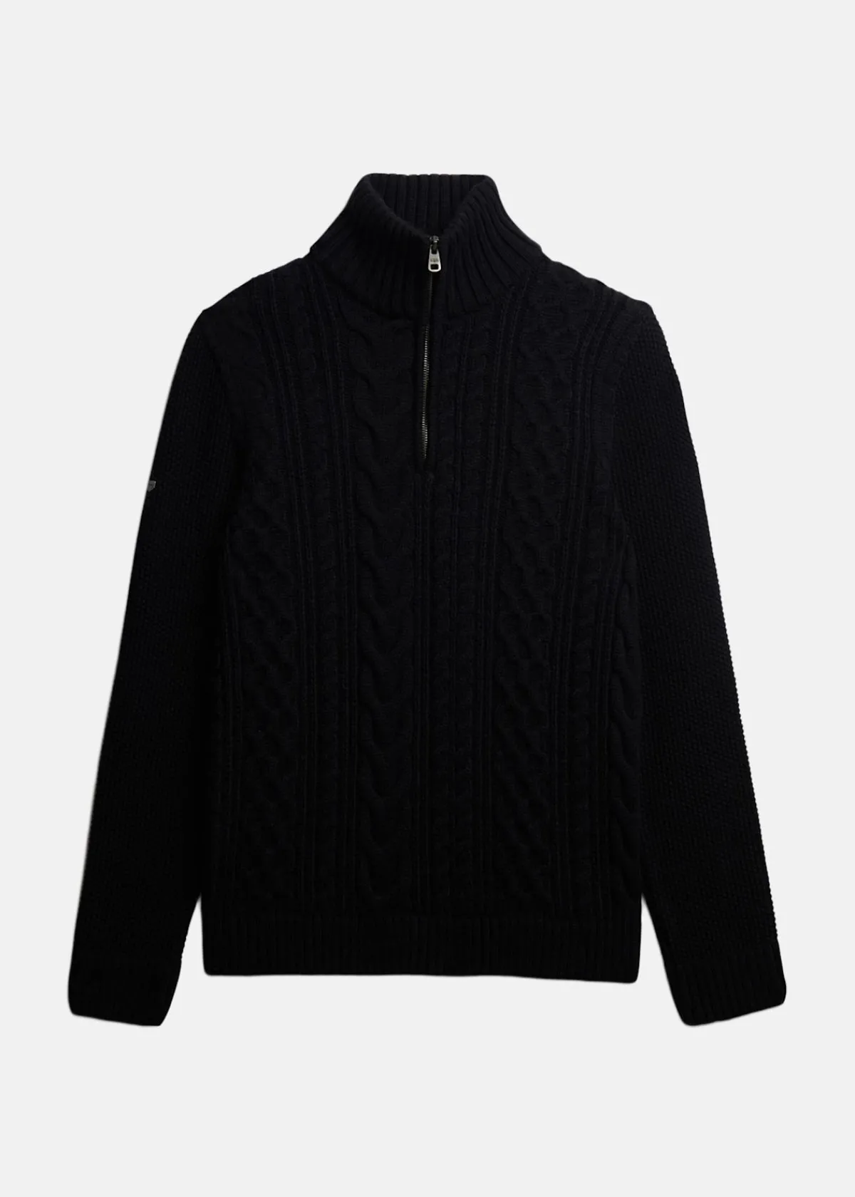 Superdry JACOB CABLE KNIT HALF ZIP