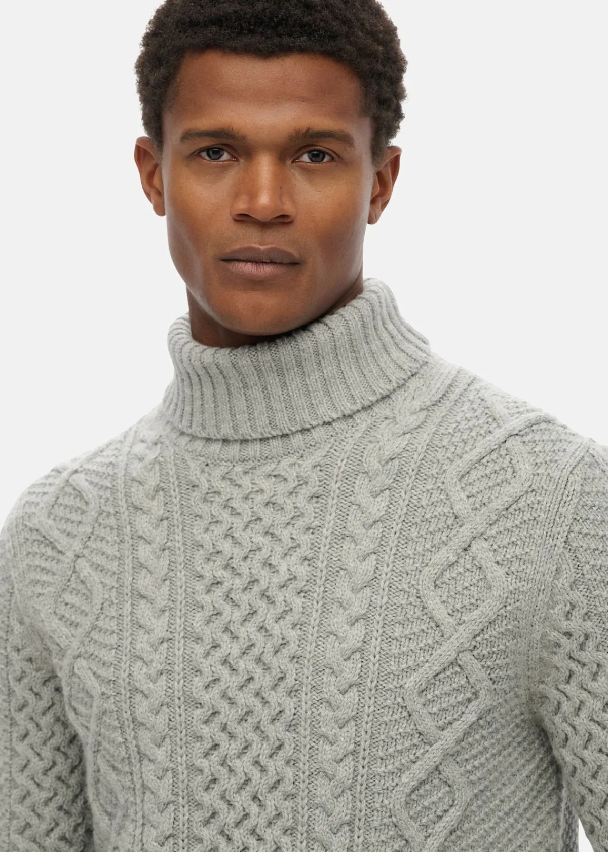 Superdry JACOB CABLE ROLL NECK JUMPER