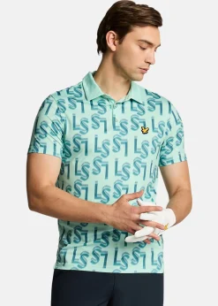 Lyle&scott LS Monogram Printed Polo Shirt