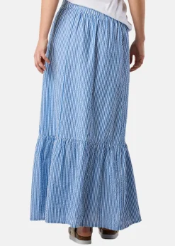 Seaside Marina Seersucker Long Skirt W