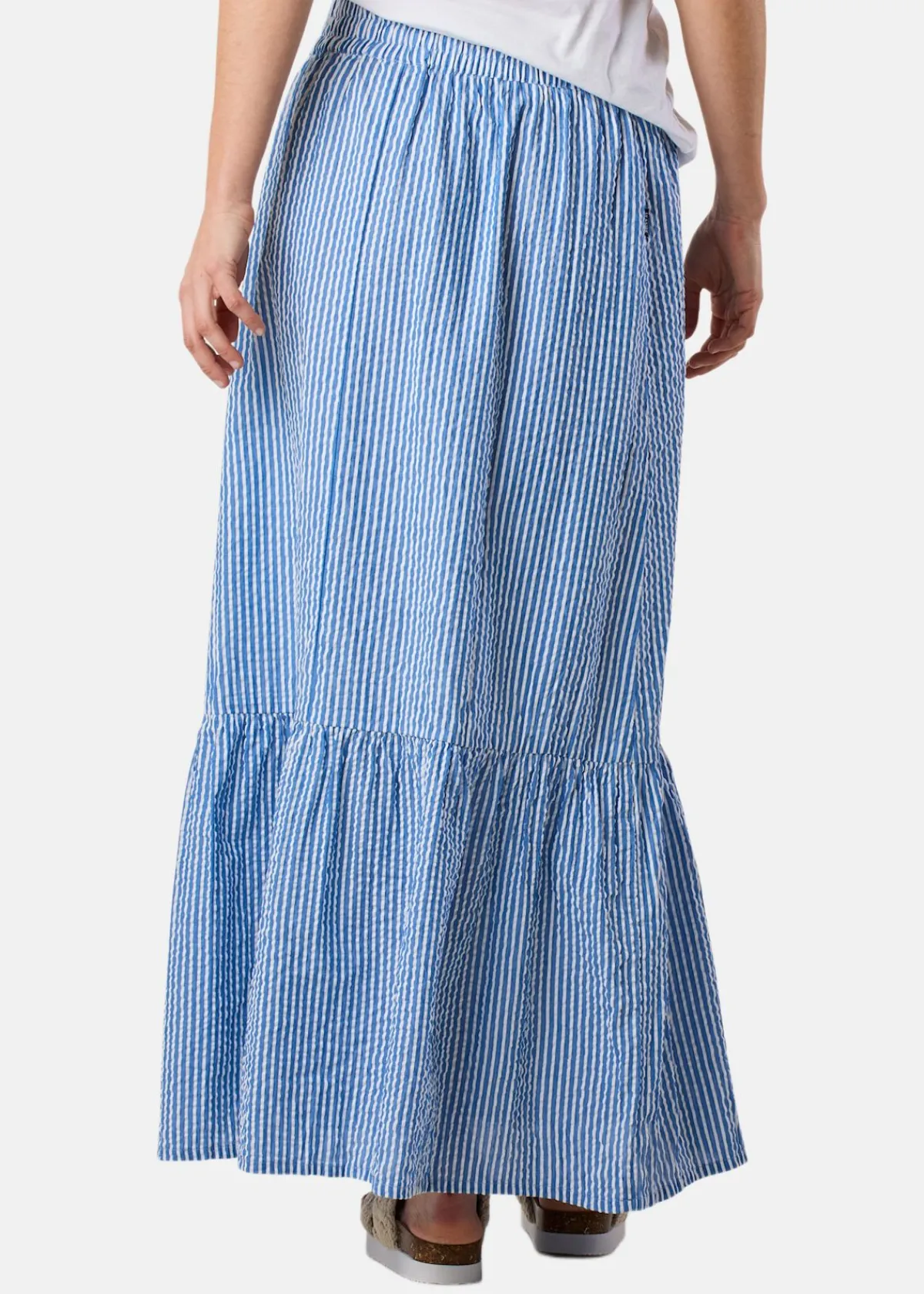 Seaside Marina Seersucker Long Skirt W