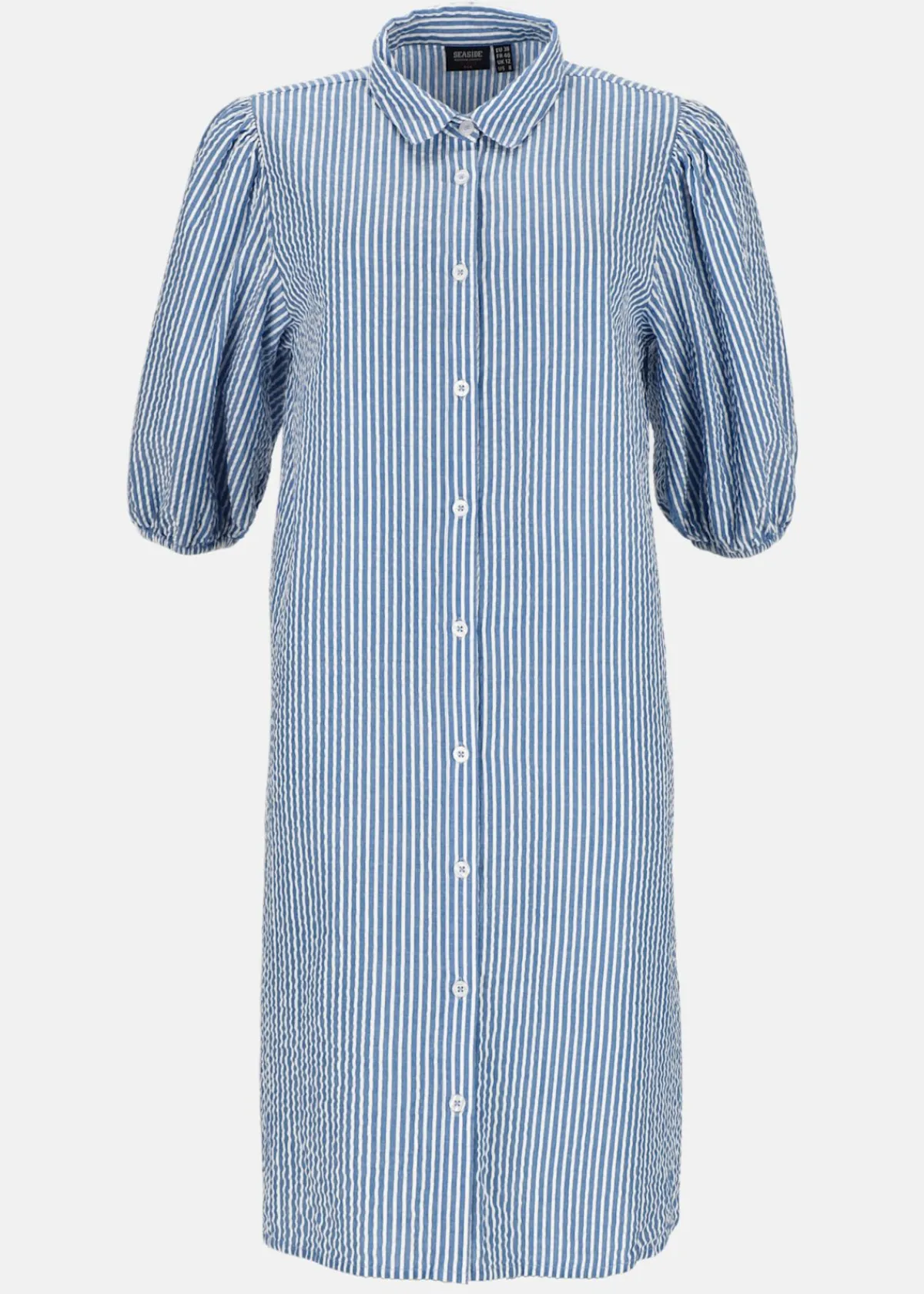 Seaside Marina Seersucker Oversized Shirt W