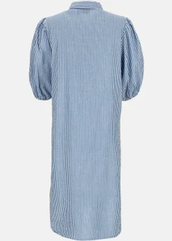 Seaside Marina Seersucker Oversized Shirt W