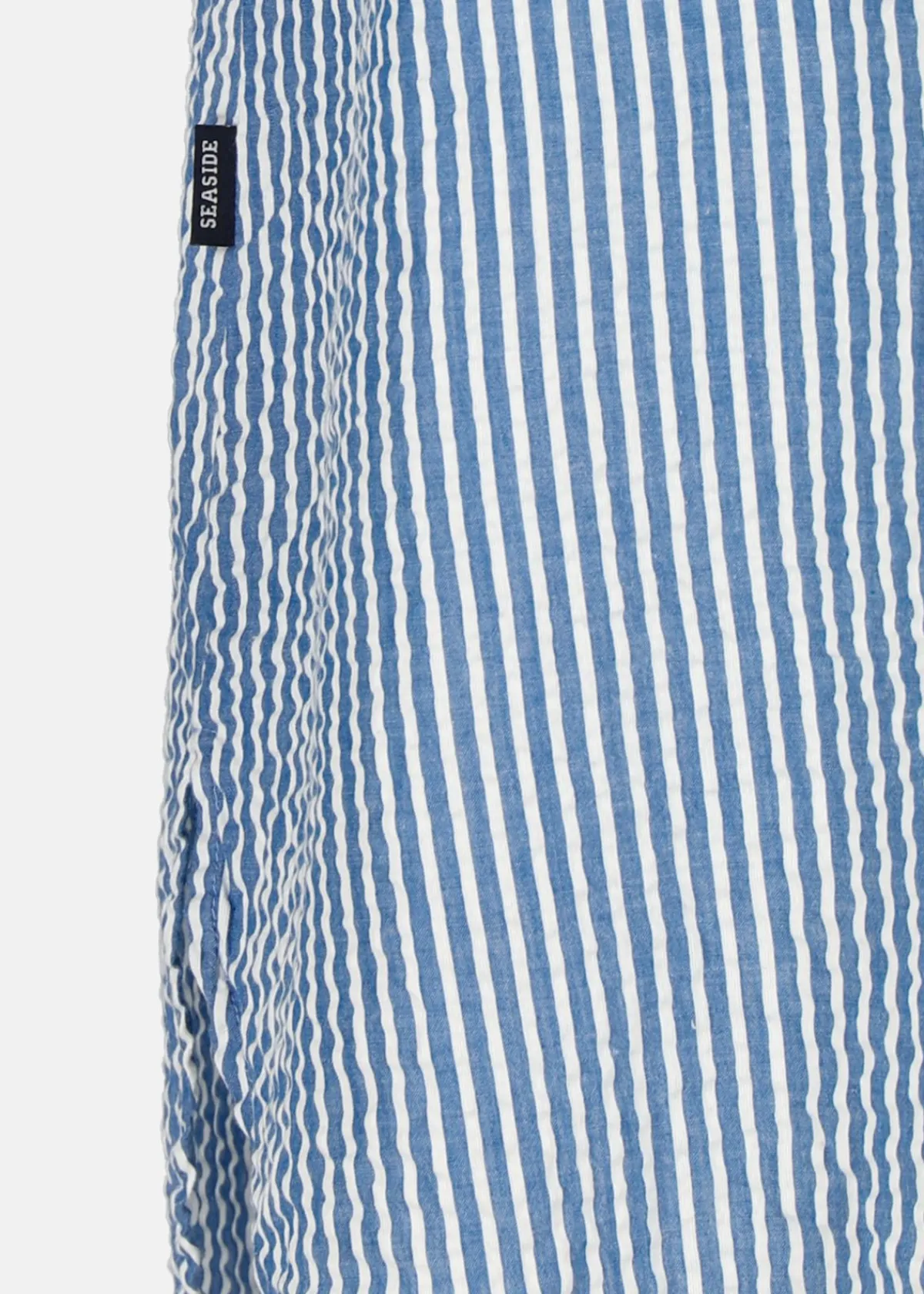 Seaside Marina Seersucker Oversized Shirt W