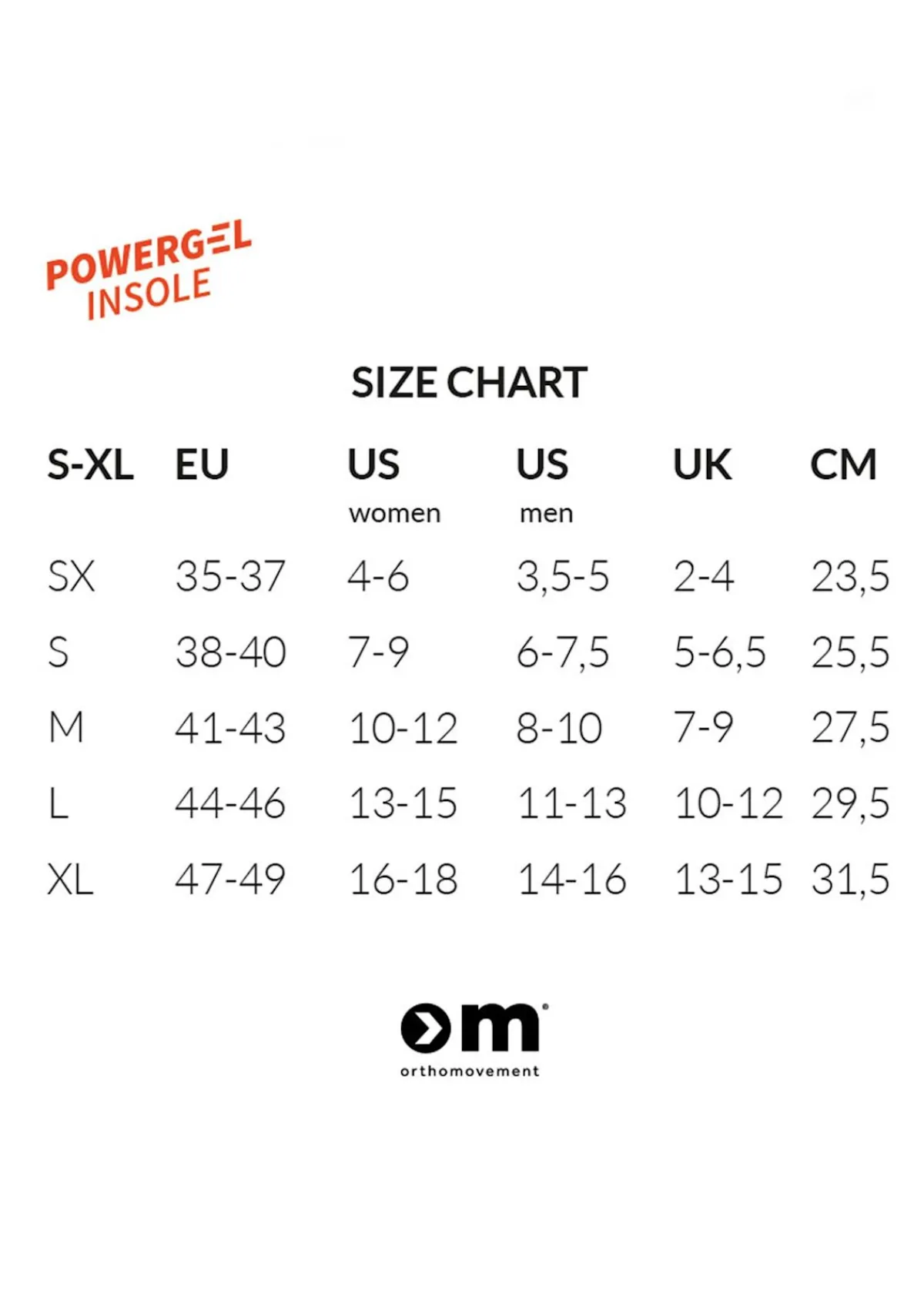 Barn Ortho Movement OM Powergel Insole
