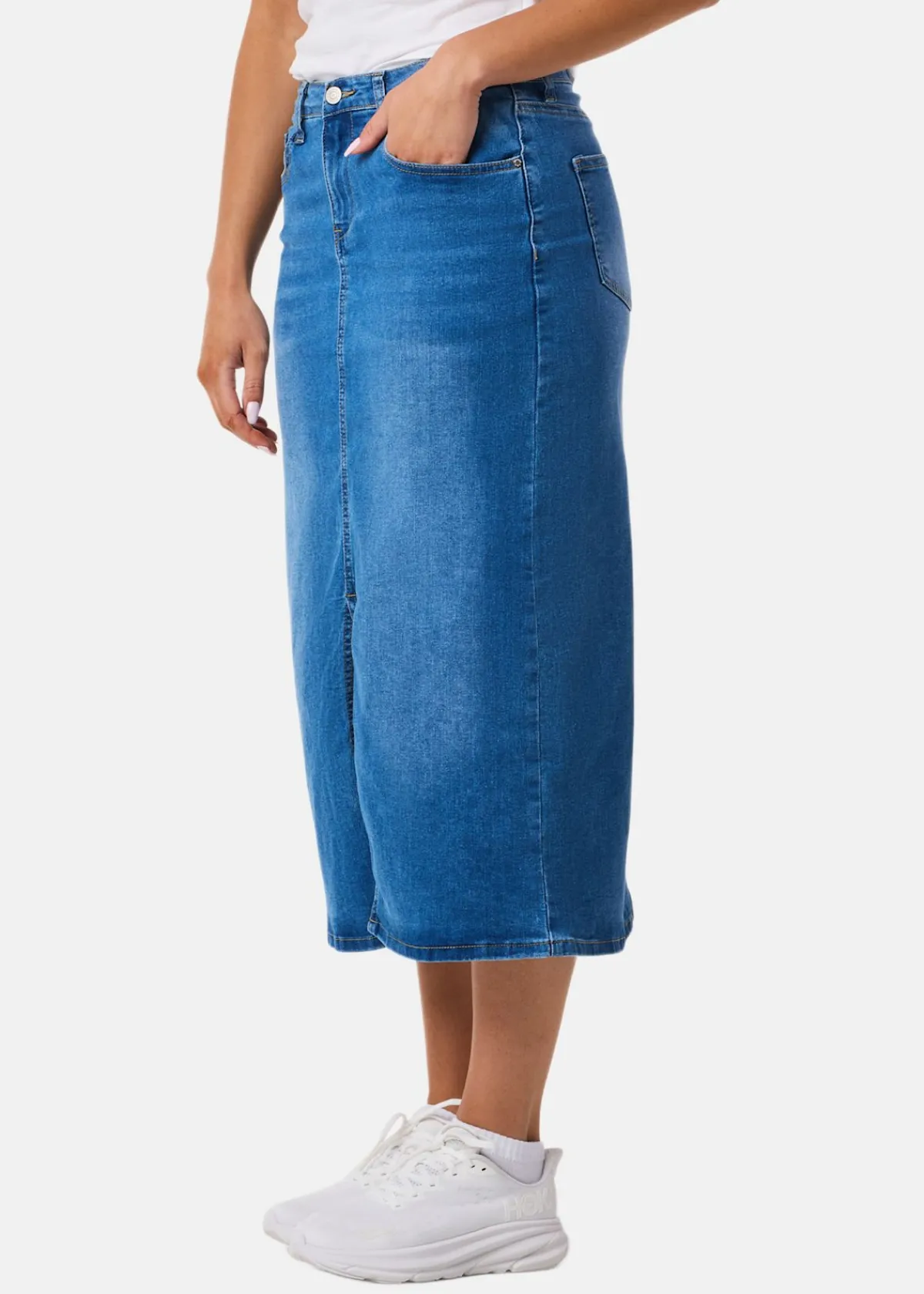 Seaside Oregon Long Denim Skirt W