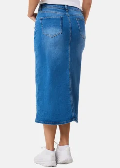 Seaside Oregon Long Denim Skirt W