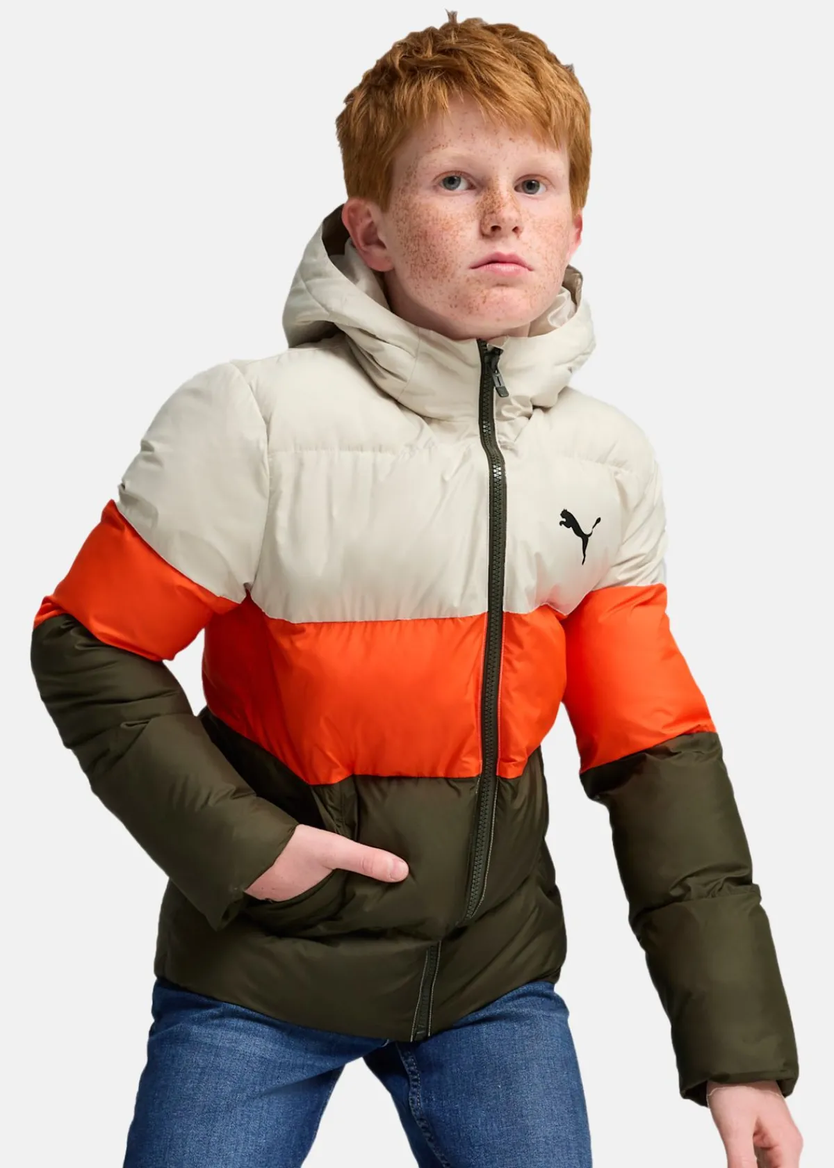 Barn Puma Poly Hooded Puffer Jacket