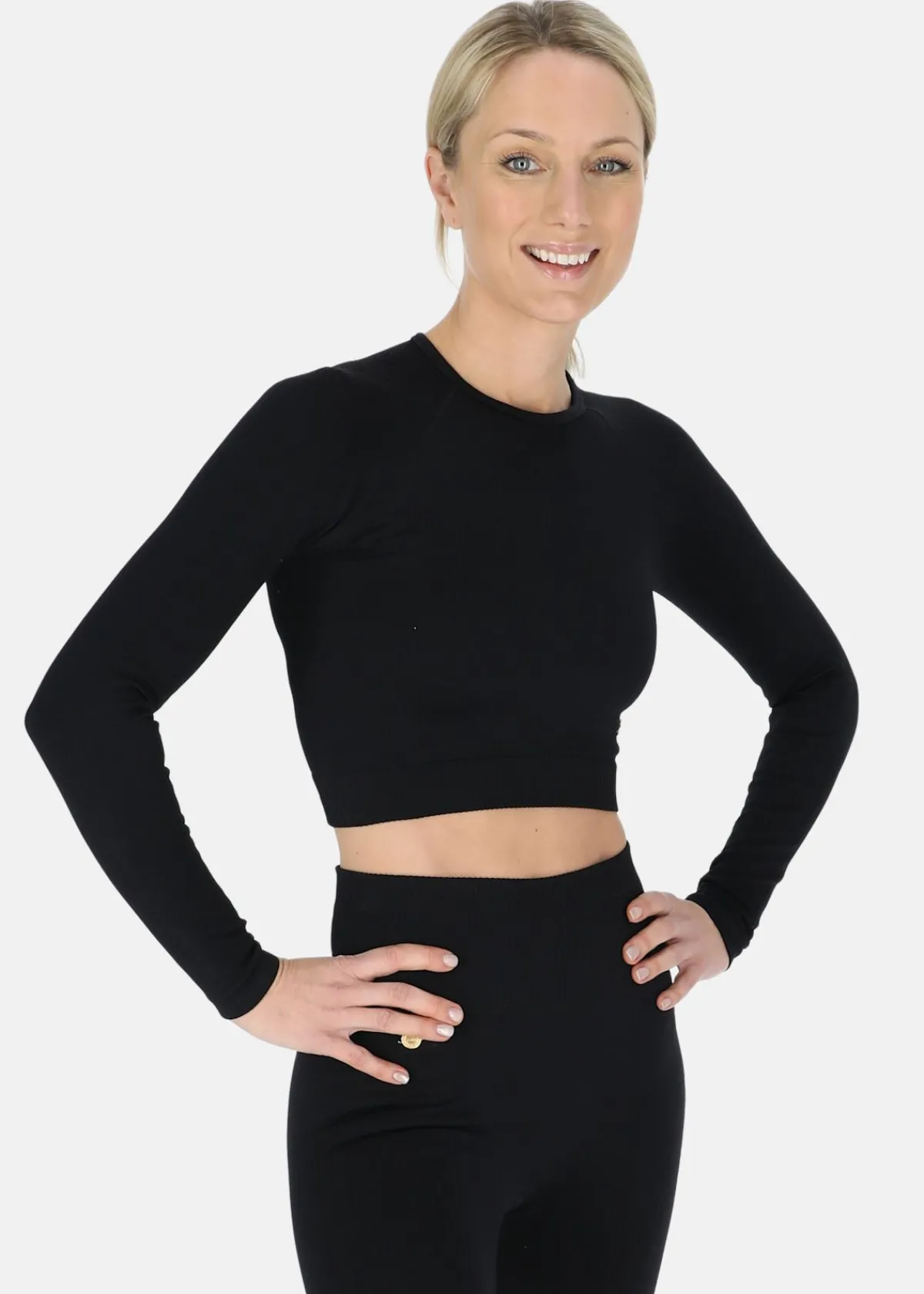 Swedemount Ribbed Seamless Crop Top W