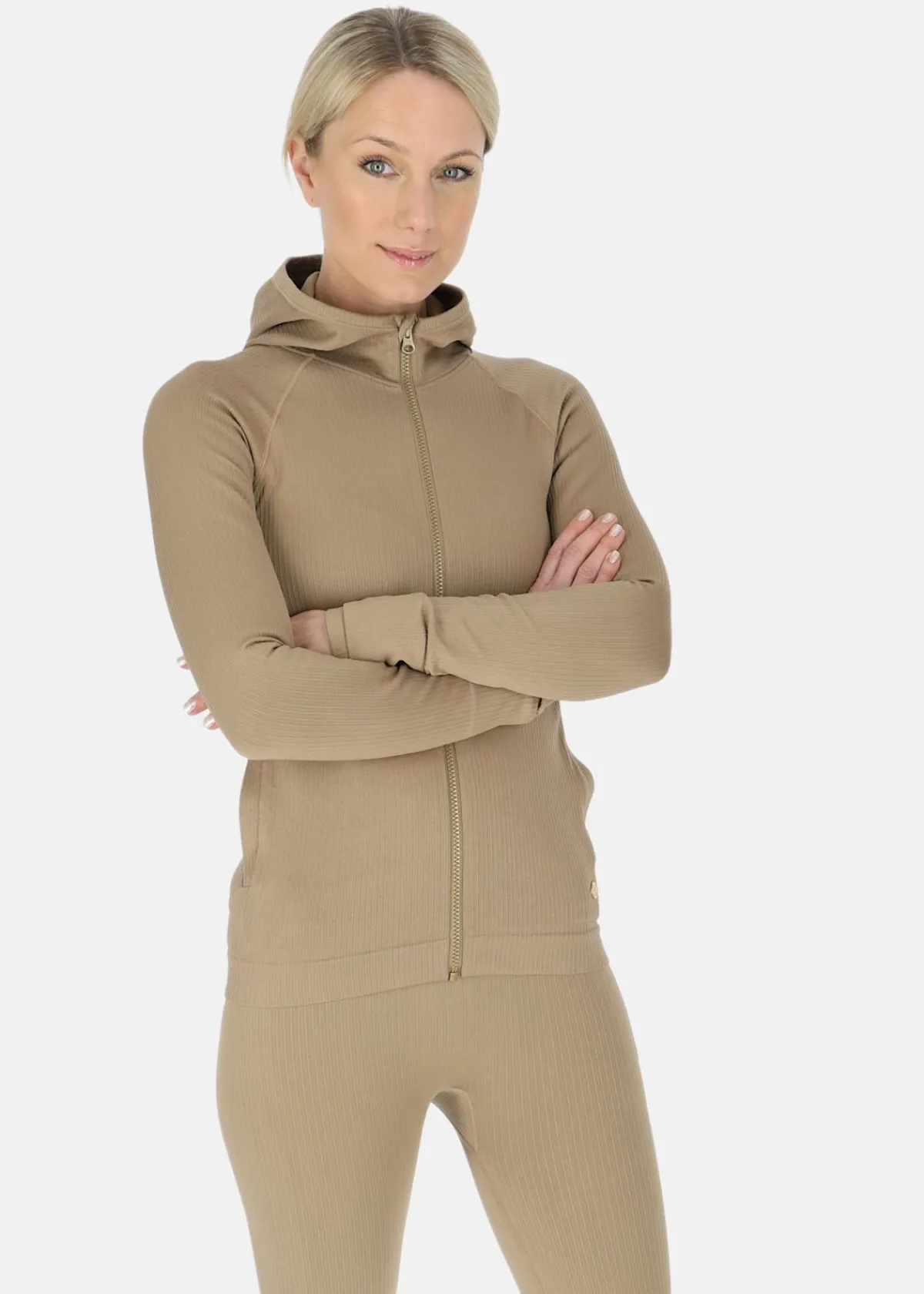 Swedemount Ribbed Seamless Fullzip Hood W