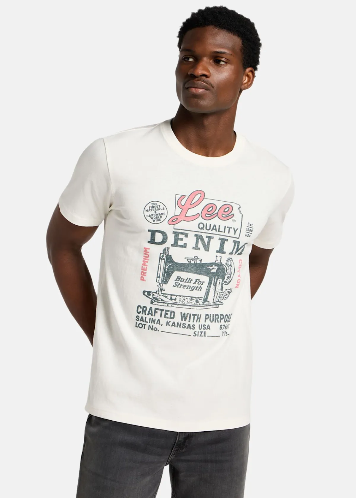 Lee SS_WORKING_WEST_TEE ECRU