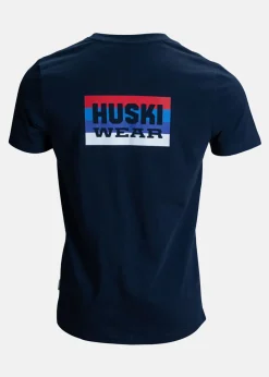 Huski Wear Striped Logo Tee