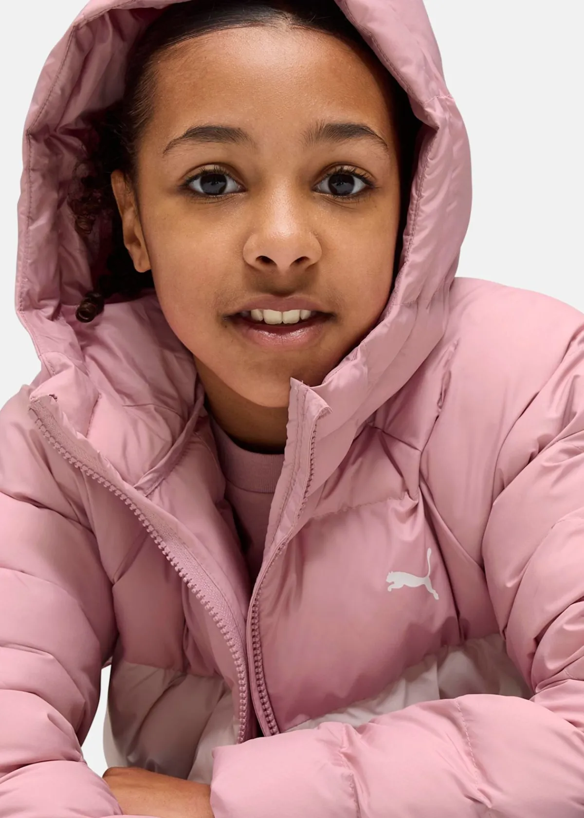 Barn Puma Synthetic Hooded Puffer Jacket