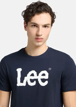 Lee WOBBLY_LOGO_TEE NAVY_DROP